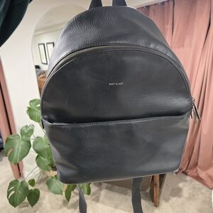 Matt & Nat Men’s Black Vegan Leather Backpack